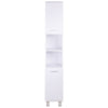 Mobile Colonna Armadietto Salvaspazio da Bagno 4 Ripiani Interni 2 Ante H179cm