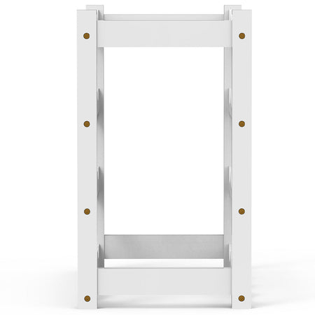 Porta Bottiglie Cantinetta Legno Bambù 4Piani 16 Scomparti 43x25 H43cm Casa Bar