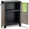 Mobile Armadio Basso per Esterno in Resina Doppia Anta 65x37 H93cm con Ripiano