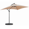 Ombrellone da Giardino Palo Decentrato 3x2 metri con Copertura in Poliestere Cappuccino