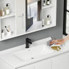 Mobile da Bagno Sospeso 90 cm con Lavabo Ceramica, Specchio e Rubinetto Incluso
