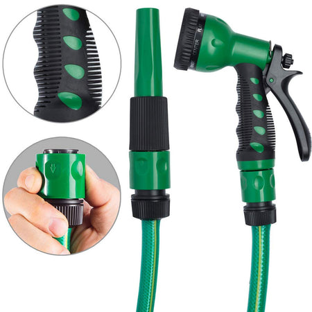 Avvolgitubo Acqua Automatico da Parete Giardino 30 mt Doccetta 9 Funzioni