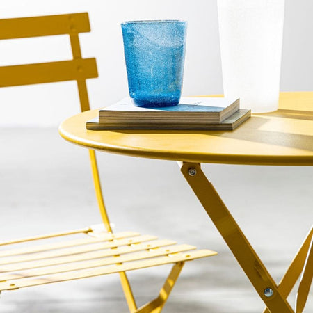 Set 3 pezzi Giardino Tavolo e 2 Sedie Pieghevoli modello Bistrot Salvaspazio