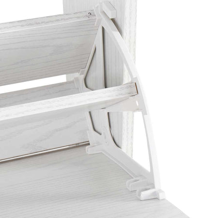 Scarpiera 4Ante Doppia Profondità Salvaspazio Bianco Frassinato 63x24H150cm mdf