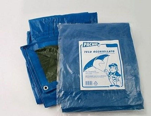 TELO VERDE / BLU MT 2 X 3 IMPERMEABILE CON OCCHIELLI LUNGO IL PERIMETRO