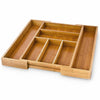 Portaposate Estensibile da Cassetto Cucina Porta Posate in Legno Bambu 46x30cm