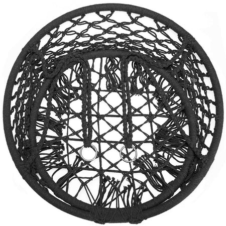 Poltrona Sospesa Giardino con Cuscino Sedia Dondolo Pensile Amaca in Tessuto Grigio