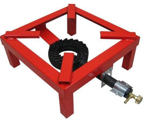 FORNELLONE CM 40 X 40 IN METALLO ROSSO A GAS BOMBOLA
