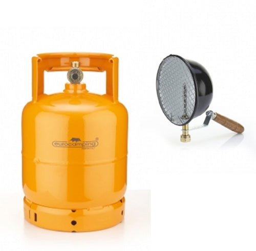 BOMBOLA 3 KG- (7 L) RICARICABILE DA CAMPEGGIO + FARO A GAS 500 W CAMPER VUOTA