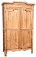 Biscottini Armadio Country in legno massello di tiglio finitura naturale L127xPR59xH204 cm. Made in Italy