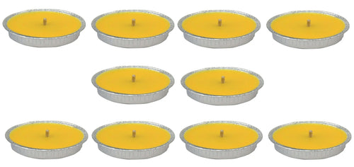 10 FIACCOLA ø cm.11x2h CANDELA ROMANA CITRONELLA ALLUMINIO NO ZANZARA FER 239653