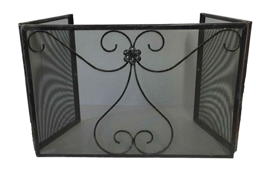 PARASCHIZZI SCINTILLE IN FERRO PER CAMINO 2 ANTE CM 25+65+25 X 43 h CM 33