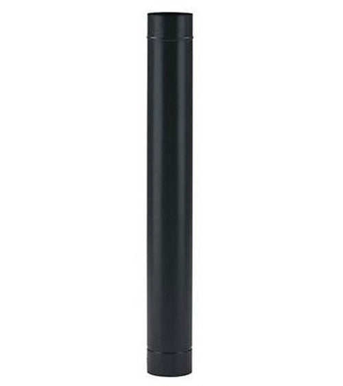 TUBO SMALTATO NERO OPACO DIAM.CM 10 X CM 100 LUNGO PER STUFA LEGNA DF 701457