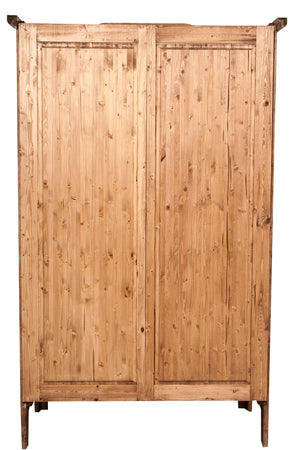 Biscottini Armadio Country in legno massello tiglio naturale 127x59x204 Made Italy