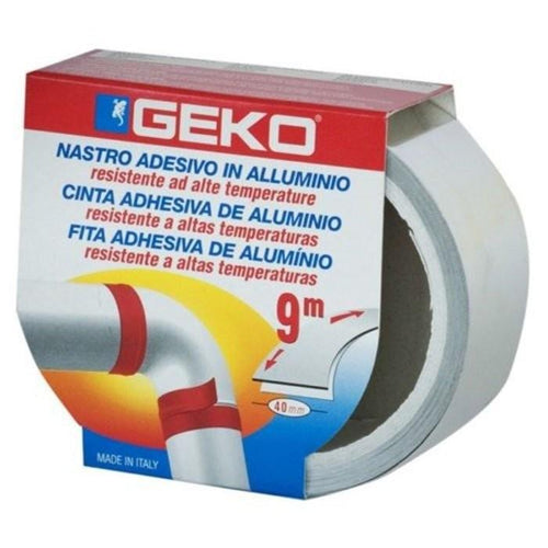 NASTRO IN ALLUMINIO ALTA TEMPERATURA BIANCO MM 40 X 9 MT TUBI STUFE FER 95099