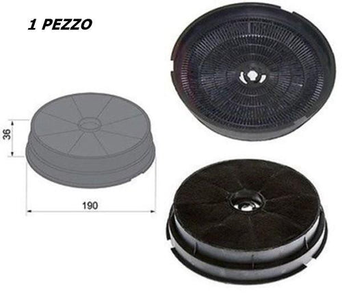 1 FILTRO CAPPA ELECTROLUX ZANUSSI CANDY WHIRLPOOL SMEG BEKO Ø 190 H 36 mm F 48