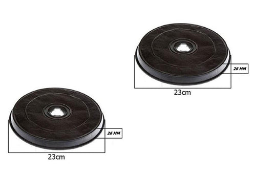 2 FILTRI CON CARBONI ATTIVI ADATTABILI CAPPA FABER H 2.6 Cm Ø 23.2 F 38