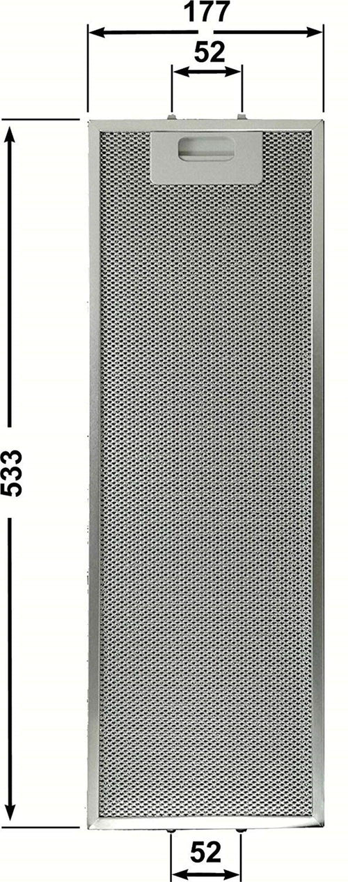 ELICA GR023B COMPATIBILE 1 FILTRO CAPPA METALLICO 535x178 mm F 242
