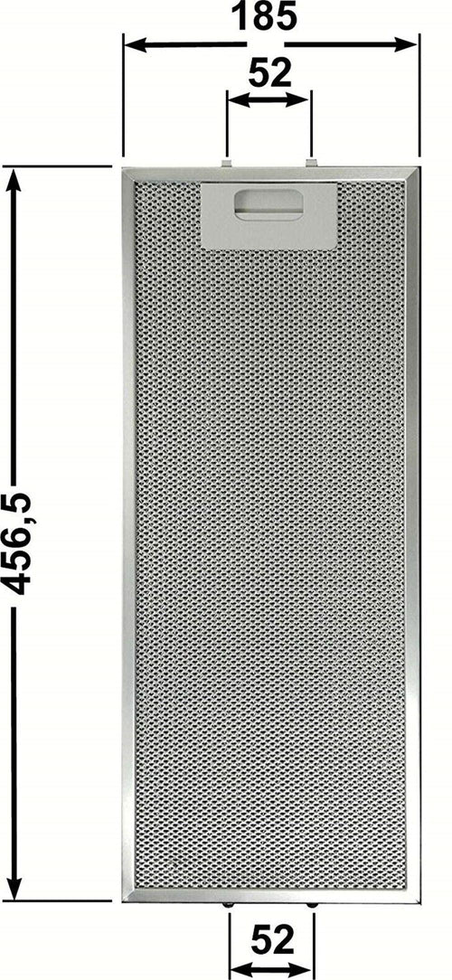 FILTRO CAPPA ELICA METALLICO GRI0025433A 456,5x185x9mm F 245
