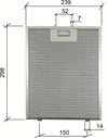 BEST HYGENA 08087609 0808735  FILTRO CAPPA 50253939008  CM 298x239x9mm  F 232