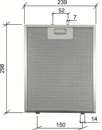 BEST HYGENA 08087609 0808735  FILTRO CAPPA 50253939008  CM 298x239x9mm  F 232