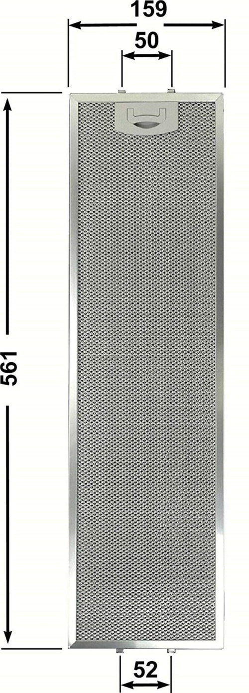 TECNOWIND 4FIS60ALM1.2 FILTRO CAPPA IN ALLUMINIO 561x159x8mm CD 39617800 F264