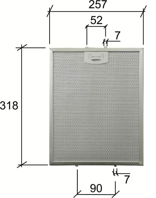TECNOWIND 4FIL0100 COMPATIBILE FILTRO CAPPA IN ALLUMINIO 318x257x8mm F 248