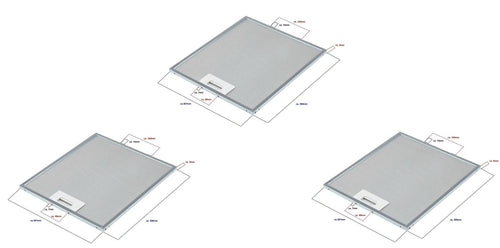 FILTRO CAPPA WHIRLPOOL 480122102168 ELICA FABERMETALLICO 305x267x9mm 3 PZ F239