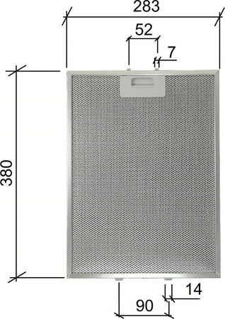 3 PZ ELECTROLUX AEG 4055107017 FILTRO CAPPA METALLICO 380x283x9 CD39281200 F 231
