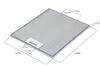 FILTRO CAPPA WHIRLPOOL 480122102168 ELICA FABER METALLICO 305x267x9mm 2 PZ F239