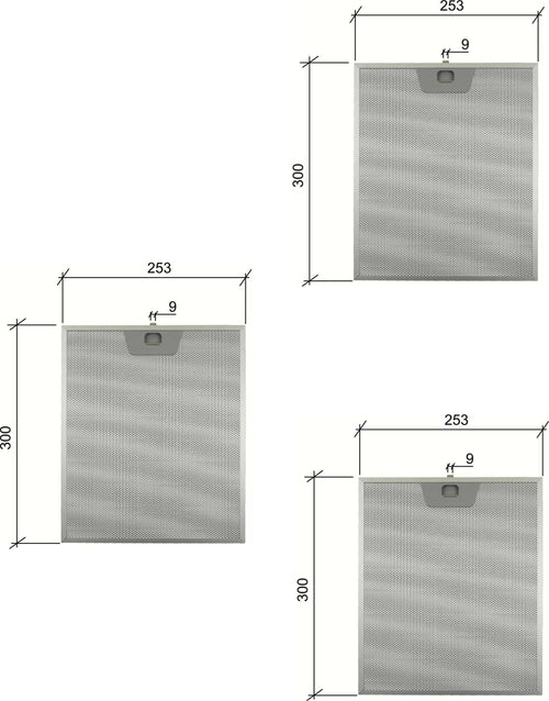 FRANKE 1960373 ARISTON 059594 FILTRO CAPPA ALLUMINIO 253X300mm 39610300 F204 3PZ