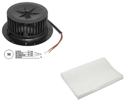MOTORE PER CAPPA 3 VELOCITA' 100 W UNIVERSALE + 1 FILTRO BIANCO ROTAZIONE DX
