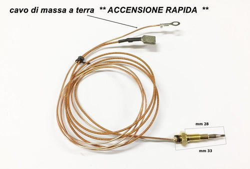 Termocoppia Accensione Mm 33 Franke Tecnogas Foster Beko Glem Gas H 4775 Tc 32