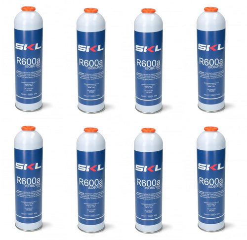 8 PZ BOMBOLA GAS REFRIGERANTE FRIGO E FREEZER R600 - R600A 420 GR OM REF000UN