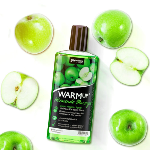Lubrificante 150ml olio da massaggio commestibile WARMup Mela Verde