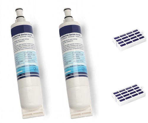 2 FILTRI ACQUA FRIGORIFERO WHIRLPOOL AMERICANO + 2 FILTRI ANTIBATTERICI FF1
