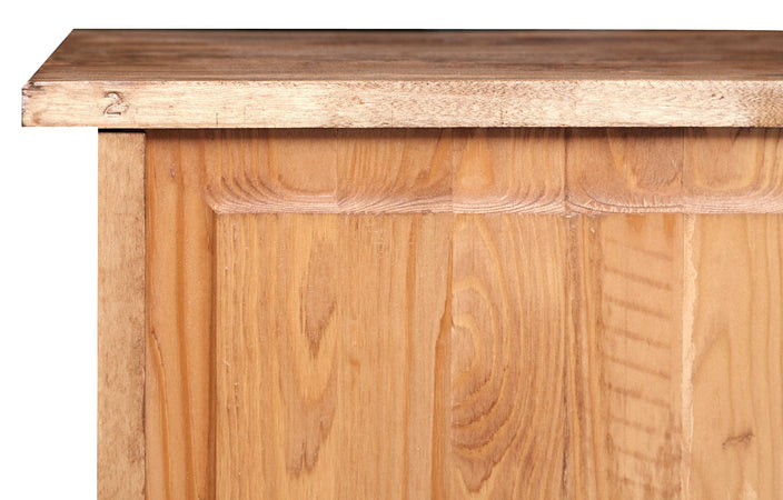 Biscottini Biscottini Comodino Country Legno Massello Tiglio Naturale 3 Cassetti 50x35x70