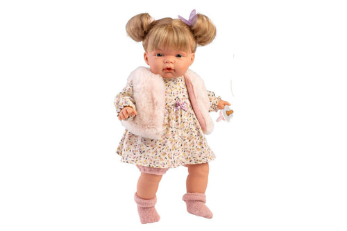 Reborn Morbido Joelle 38cm Pelliccia Rosa