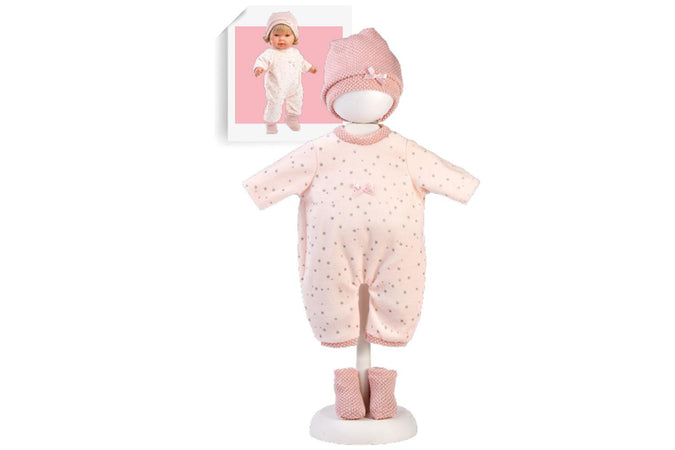Abito Tutina Rosa con Stelline 42cm