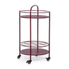 Carrello portatile Burton porta bottiglie e calici da vino h 81 cm