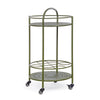 Carrello portatile Burton porta bottiglie e calici da vino h 81 cm