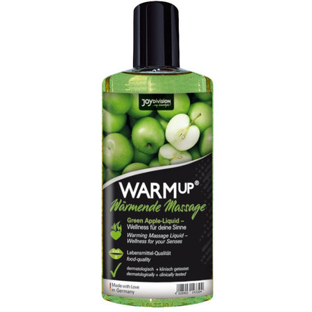Lubrificante 150ml olio da massaggio commestibile WARMup Mela Verde