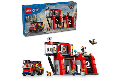 City Fire Caserma dei pompieri e autopompa