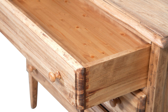 Biscottini Comò Biscottini Country legno massello tiglio naturale 100x48x85 Made in Italy