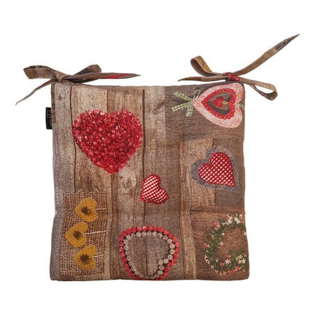 Cuscino seduta Olibò 30ST08M NAVI NAVIDAD Rosso e Marrone