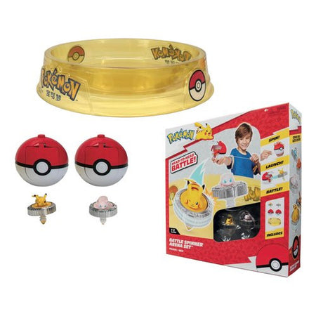 Playset Arena Battle Spinner con trottola e personaggi POKEMON PK19020