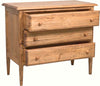 Biscottini Comò Country in legno massello di tiglio finitura naturale L100xPR48xH85 cm. Made in Italy