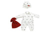 Abito Tutina Cappello Bianco e DouDou 38cm