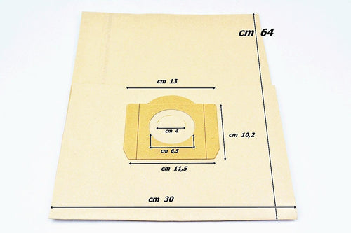 5 SACCHETTI CARTA ASPIRAPOLVERE BIDONE INDUSTRIALE CM 64 X 30 UNIVERSALE RW 18