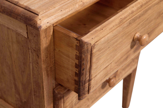 Biscottini Comodino Country Biscottini legno massello tiglio finitura naturale 55x35x65